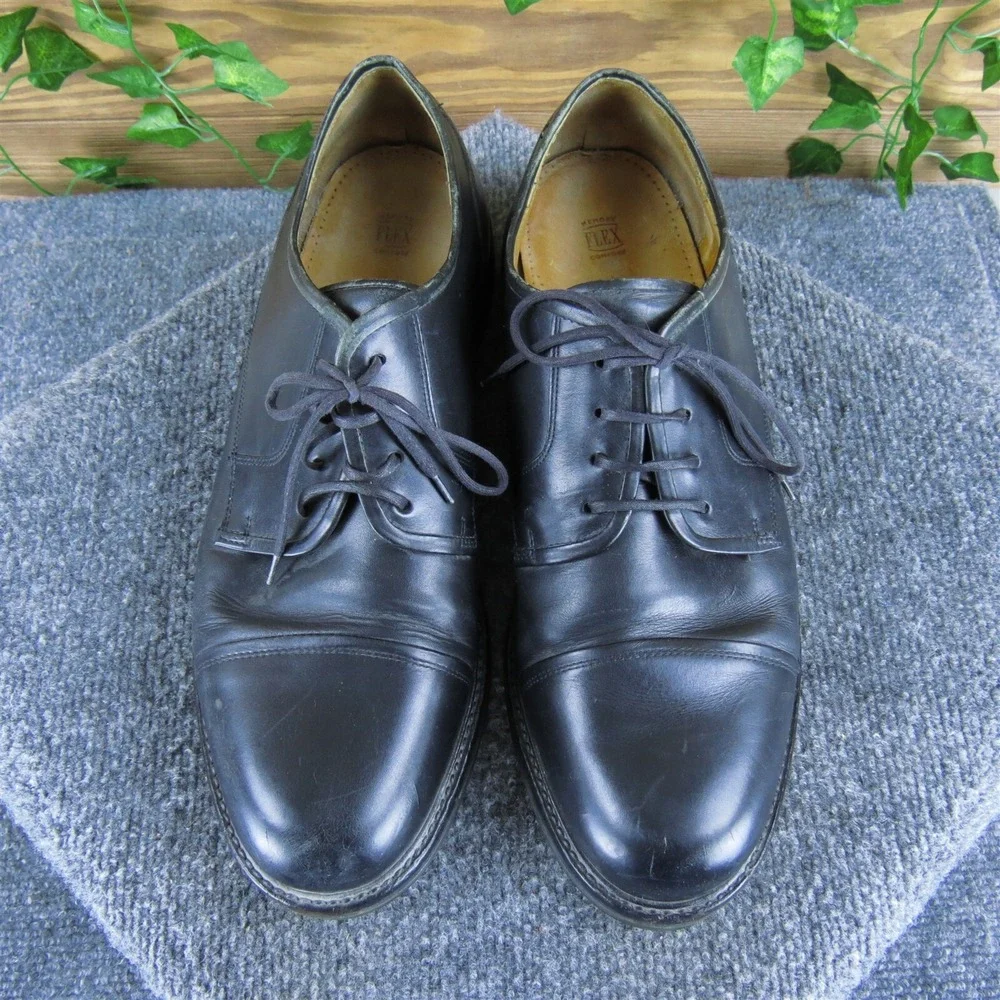 Cole Haan Men's Toe‎ Cap Derby Oxfords Black Leather Size 12 Medium  Used 2025